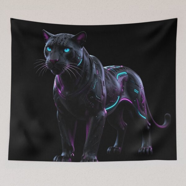 Item preview, Cyberpunk Neon Panther Gamer Art designed and sold by Thompika.