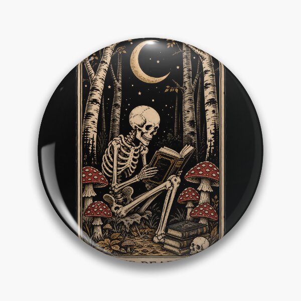 Item preview, The Reader Antique Tarot Cartomancy - Skull And Mushrooms With Moon designed and sold by FernaRoje.