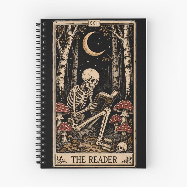 Item preview, The Reader Antique Tarot Cartomancy - Skull And Mushrooms With Moon designed and sold by FernaRoje.