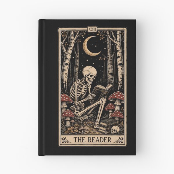 Item preview, The Reader Antique Tarot Cartomancy - Skull And Mushrooms With Moon designed and sold by FernaRoje.
