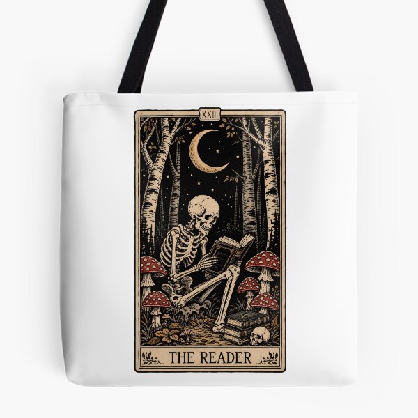 Item preview, The Reader Antique Tarot Cartomancy - Skull And Mushrooms With Moon designed and sold by FernaRoje.