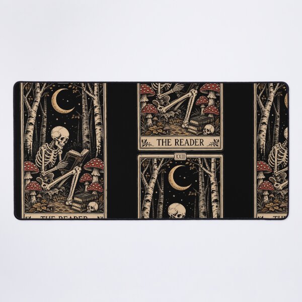 Item preview, The Reader Antique Tarot Cartomancy - Skull And Mushrooms With Moon designed and sold by FernaRoje.