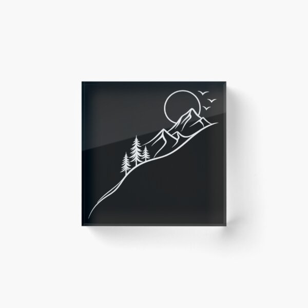 Item preview, Mountain Moon – Minimalist Wilderness Landscape designed and sold by SimsimahLaughs.