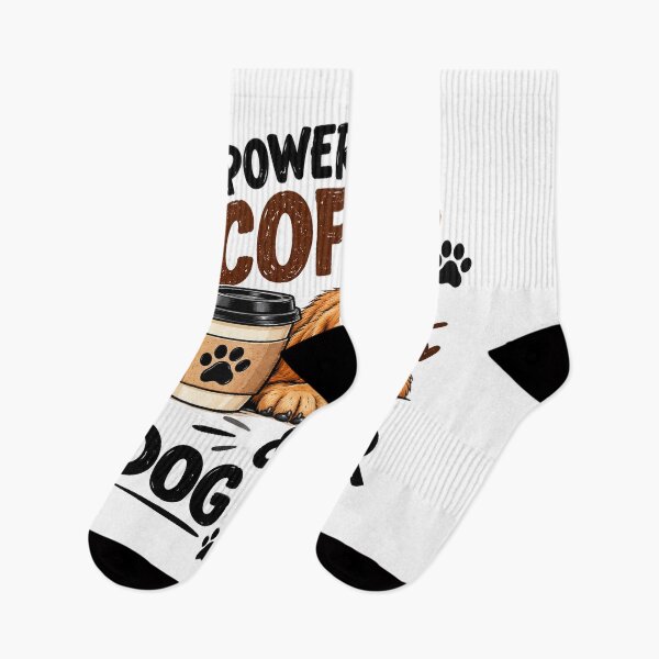 Item preview, Powered by Coffee and Dog Hair Funny Golden Retriever Design designed and sold by SquareSign.