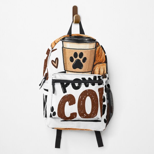 Item preview, Powered by Coffee and Dog Hair Funny Golden Retriever Design designed and sold by SquareSign.