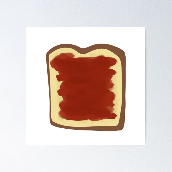 Item preview, Slice Of Bread With Strawberry Jam designed and sold by raun.draw.