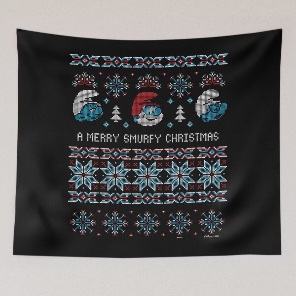 Item preview, The Smurfs Christmas A Very Smurfy X-Mas Ugly Sweater Essential  designed and sold by circliqueart.