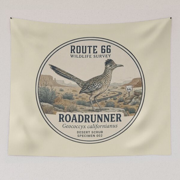 Item preview, Greater Roadrunner Route 66 Wildlife Badge designed and sold by CalmCapy Co.