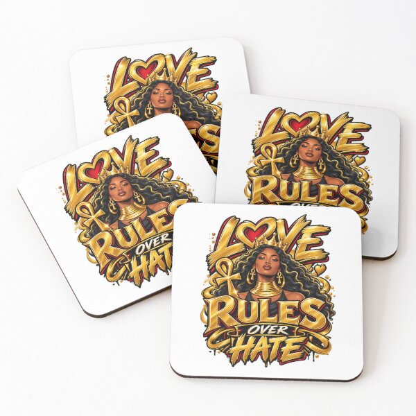 Item preview, Love Rules Over Hate Positive Message designed and sold by mygiftideas.