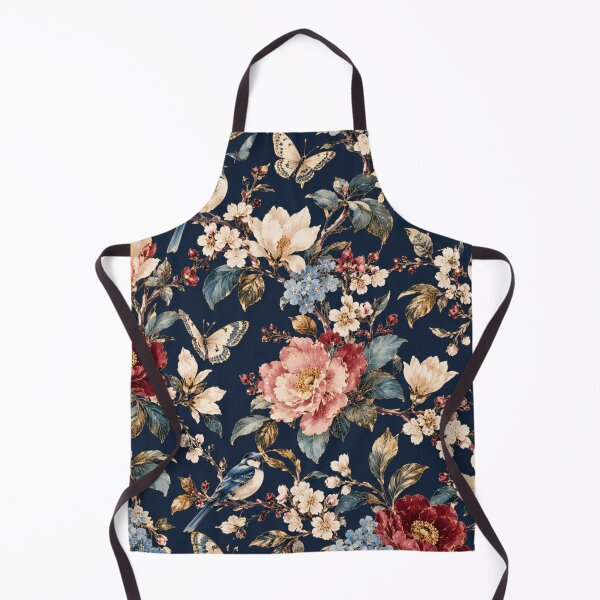 Item preview, Midnight Garden Birds & Butterflies – Vintage Botanical Floral Pattern designed and sold by VibnWalls.