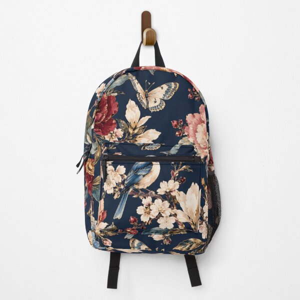 Item preview, Midnight Garden Birds & Butterflies – Vintage Botanical Floral Pattern designed and sold by VibnWalls.