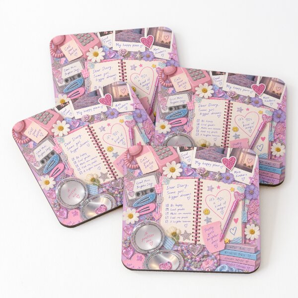 Item preview, 90s Girl Diary Pastel Collage designed and sold by MetaModel Editions.