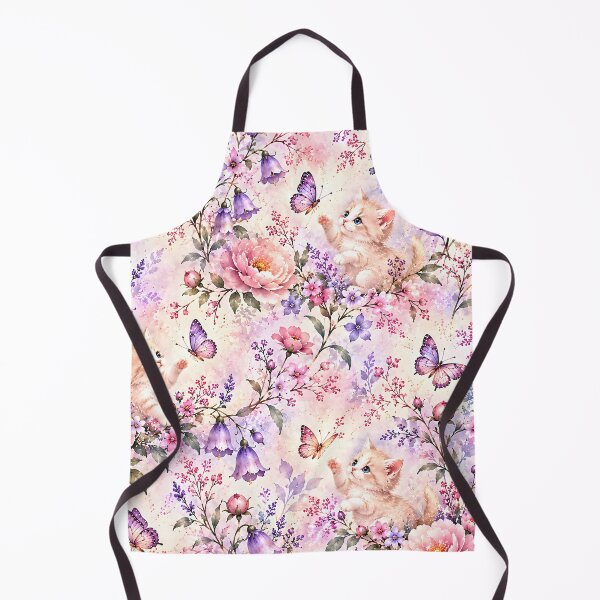 Item preview, Playful Kittens in a Pink Peony and Butterfly Garden designed and sold by Yeanishi.
