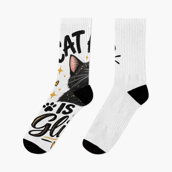 Item preview, Cat Hair Is My Glitter Funny Black Cat Lover Design designed and sold by SquareSign.