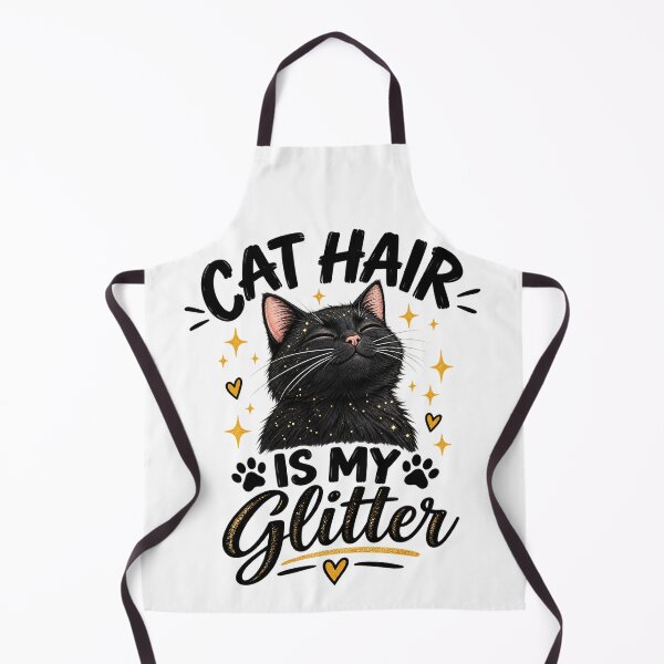 Item preview, Cat Hair Is My Glitter Funny Black Cat Lover Design designed and sold by SquareSign.