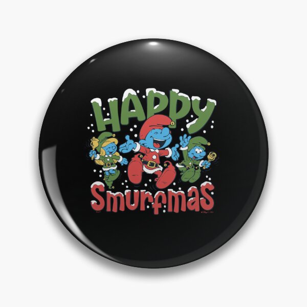 Item preview, The Smurfs Christmas Happy Joyful Smurfmas Big Chest Logo Essential designed and sold by circliqueart.