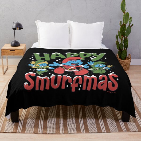 Item preview, The Smurfs Christmas Happy Joyful Smurfmas Big Chest Logo Essential designed and sold by circliqueart.