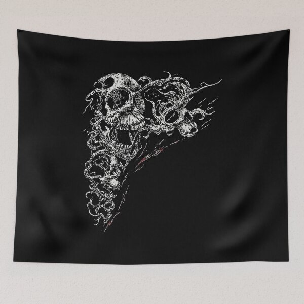 Item preview, Three Skulls Gothic Engraving Dark Ink Graphic designed and sold by ArtbySunRaeer.