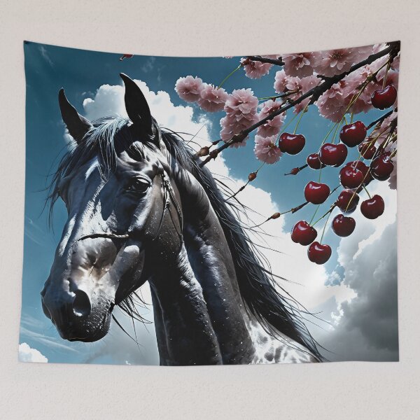 Item preview, But the big black horse said, "Look this way" - He said, "Hey lady, will you marry me?" 42 designed and sold by deep-sea-birds.