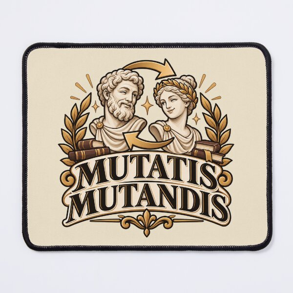 Item preview, Mutatis Mutandis – Classical Latin Philosophy Quote designed and sold by MetaModel Editions.