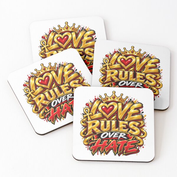 Item preview, Love Rules Over Hate Positive Message designed and sold by mygiftideas.