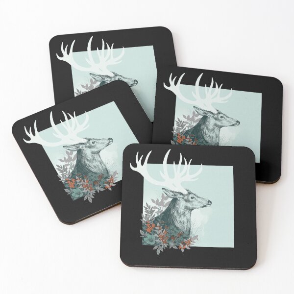 Item preview, Floral Antler Deer designed and sold by edafox.