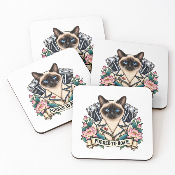 Item preview, Siamese Biker Cat Purred To Roam Vintage  designed and sold by Old's Cool Cat Studio.