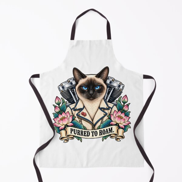 Item preview, Siamese Biker Cat Purred To Roam Vintage  designed and sold by Old's Cool Cat Studio.