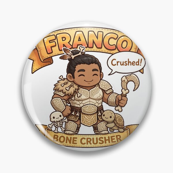 Item preview, Franco Bone Crusher Name Banner Showcase Sticker - Mobile Legends Fan Art designed and sold by Lesley D.