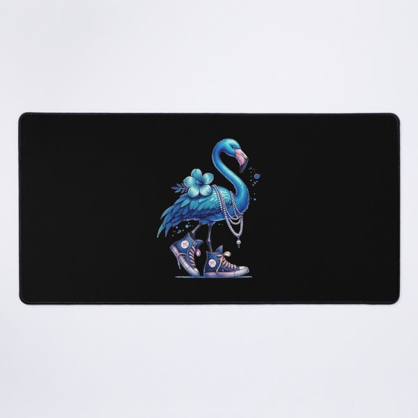 Item preview, Cute Blue Flamingo Wearing Canvas Sneakers Fashion Art designed and sold by KarlWalter.
