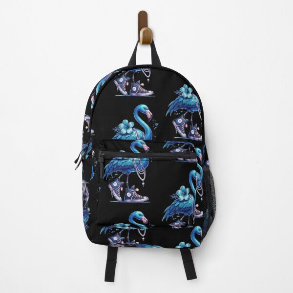 Item preview, Cute Blue Flamingo Wearing Canvas Sneakers Fashion Art designed and sold by KarlWalter.