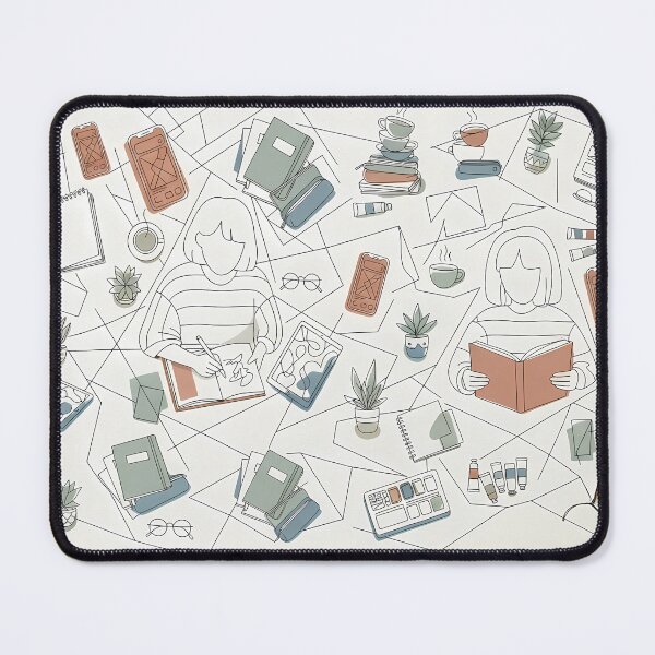 Item preview, Creative Chaos Minimalist Line Art Pattern: Cozy Study Vibe, Aesthetic Work Desk & Daily Inspiration Print designed and sold by SOOstudio73.