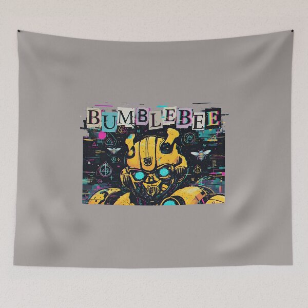 Item preview, Bumblebee Retro Bot Portrait Yellow Design-73 designed and sold by KarimKanj.