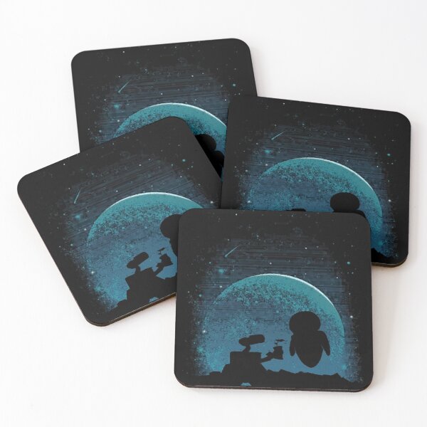 Item preview, Surreal Cute Future Robots Silhouette Moon Watercolor designed and sold by KarlWalter.