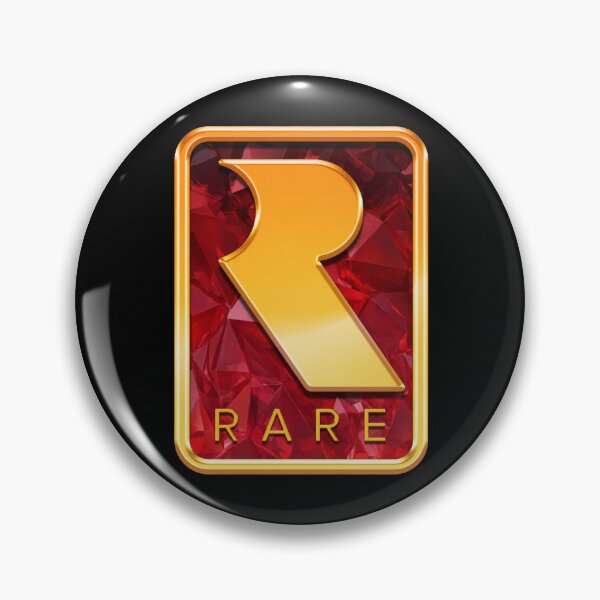 Item preview, Rare golden emblem on red crystal – Retro gaming icon designed and sold by Pixel Sakura Gallery.