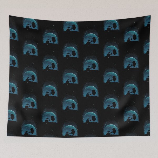 Item preview, Surreal Cute Future Robots Silhouette Moon Watercolor designed and sold by KarlWalter.