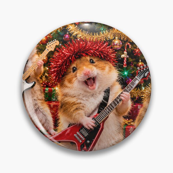 Item preview, Hamster Christmas Tree Rock Guitar designed and sold by Imemewell.