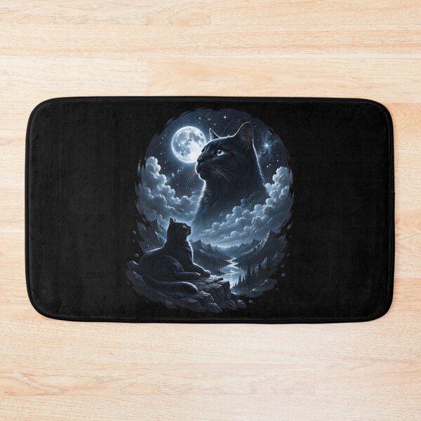 Item preview, Black Cat Moonlight Mystical Night Vintage Gothic Cat designed and sold by Beanimilki.