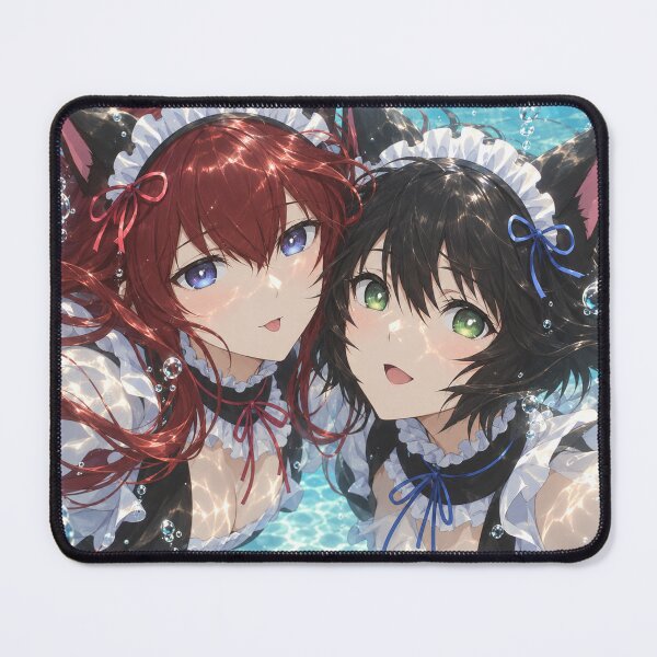 Item preview, Makise Kurisu and Shiina Mayuri – Underwater Complicity designed and sold by Pixel Sakura Gallery.