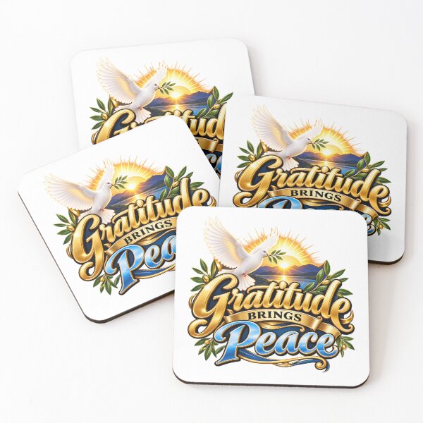 Item preview, Gratitude Brings Peace Inspirational Design designed and sold by mygiftideas.