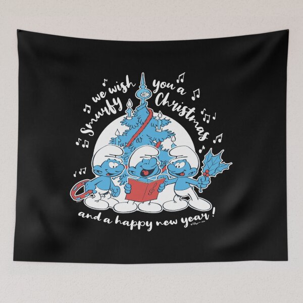 Item preview, The Smurfs Christmas Singing Carols By The Tree Group Shot Essential  designed and sold by circliqueart.