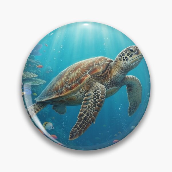 Item preview, Ocean Harmony – Sea Turtle and Coral Reef Underwater Wall Art designed and sold by ZyxDes.