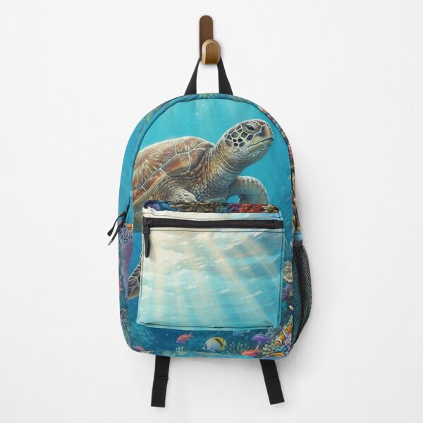 Item preview, Ocean Harmony – Sea Turtle and Coral Reef Underwater Wall Art designed and sold by ZyxDes.