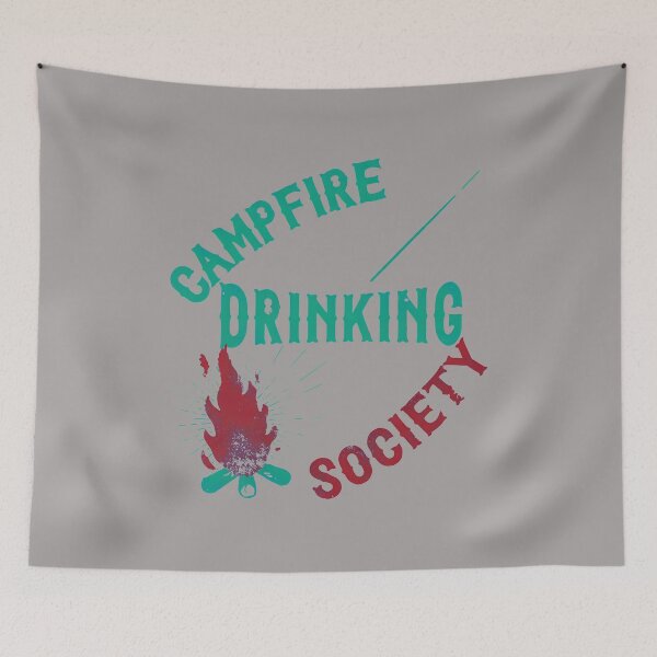 Item preview, Campfire Drinking Society Vintage Camping Tee-38 designed and sold by LukasHeymich.