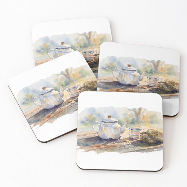 Item preview, Tea and Biscuits Watercolour Art designed and sold by made by Golightly x.