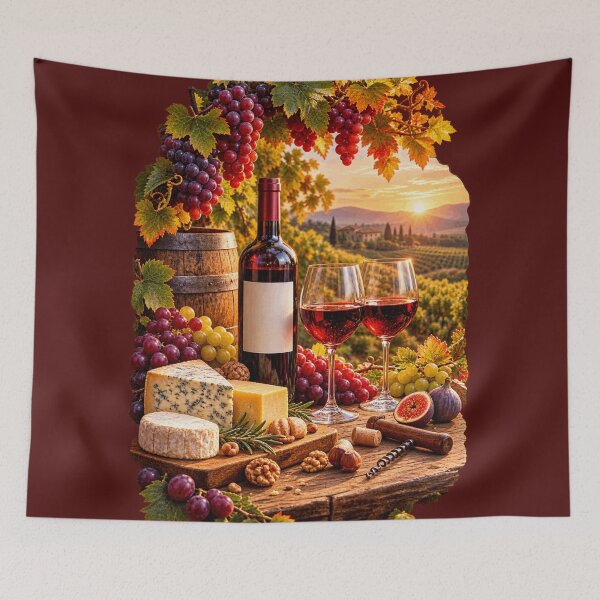 Item preview, Vintage Wine Harvest  - Grapes, Wine & Chees designed and sold by CzipipitoStudio.