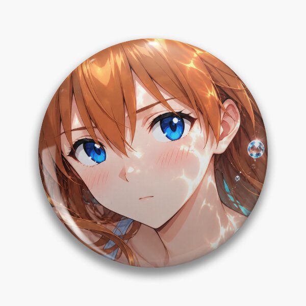 Artikelvorschau, Asuka Langley Soryu – Reflexionen des Azurblau entworfen und verkauft von Pixel Sakura Gallery.