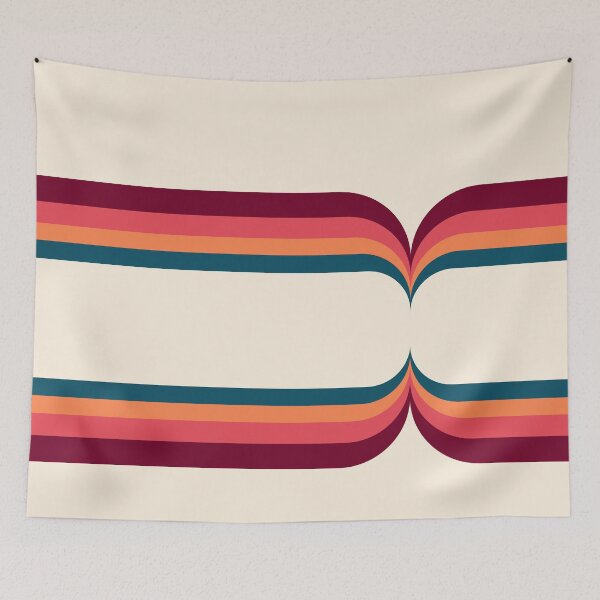 Item preview, Burgundy Stripe Retro Curves designed and sold by steviemonkey.