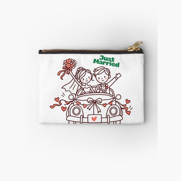 Item preview, Cute Just Married Wedding Couple in Car designed and sold by Nicha Studio.