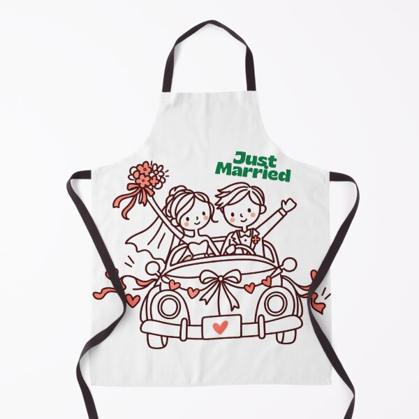 Item preview, Cute Just Married Wedding Couple in Car designed and sold by Nicha Studio.